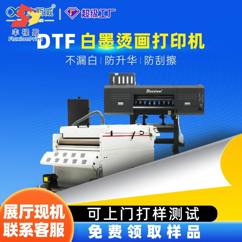 FLY厂家清仓60cm白墨烫画打印机服装热转印T恤帆布DTF抖粉烘干机