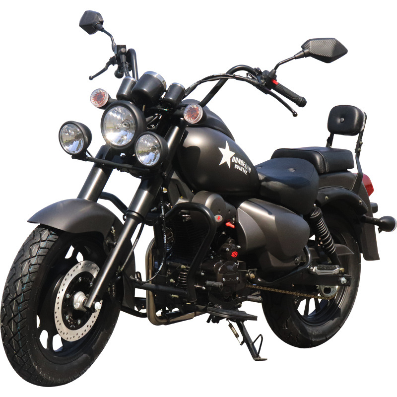 Storm Prince Motocicleta Retro Rebelde Motocicleta 150 de dos ruedas Locomotora deportiva de caballo combustible puede ser tarjeta