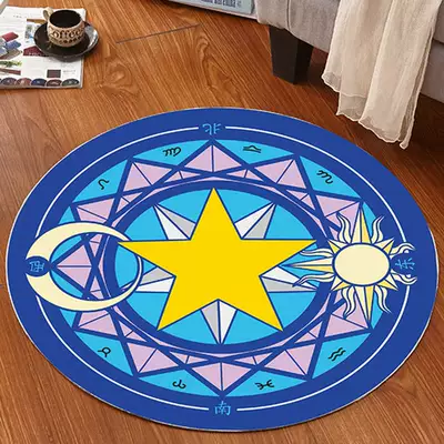 Cartoon Cute Girl Sakura Avtomobil döşəmə paspasları - blue-magic-circle-6060-second-generation-diatom-mud