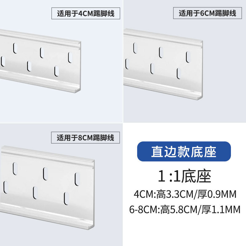 アルミニウム合金製の新しいフロアベースボード、自分で取り付けられるステンレス鋼/センチメートル金属製フロアベースボード|undefined