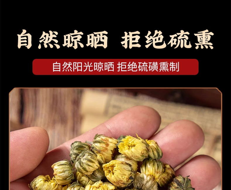Tai Ju Chrysanthemum Tea Buds Tongxiang Hang Bai Ju Loose Dried Flower Herbal Tea 500g Bulk preparation