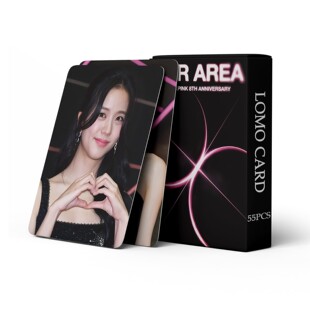 Cross-border hot in stock 55 pink ink 8 anniversary card JISOO JENNIE LIKPOP peripheral LOMO card