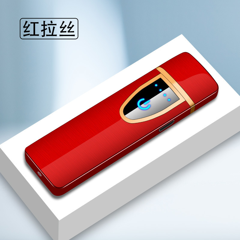 工場直送新型金属ディザトーンタッチ感知シガレットライター小型usb充電ギフトボックスライター|undefined