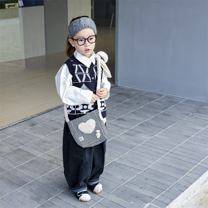 Cute oso estudiante mochila retrógrada mochila infantil amor de moda mil pájaros bolsas de hombro para hombres y mujeres