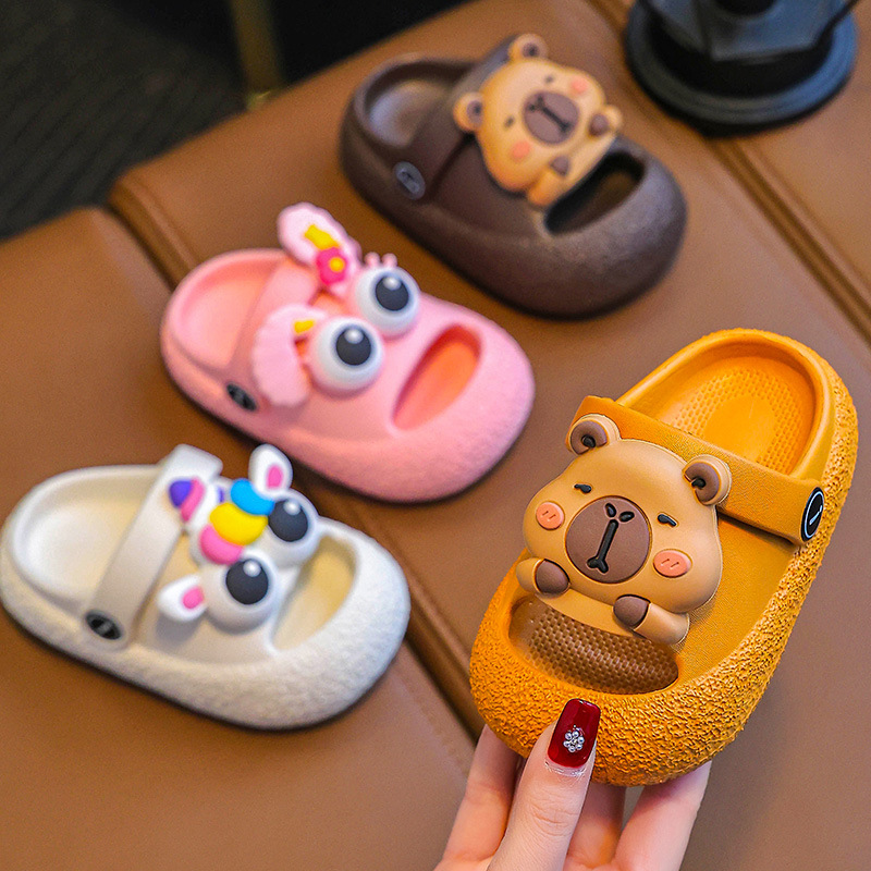 Baby's Cave Shoes 1-year-old 3-year-old Indoor Waterproof Anti-collision Baotou Children's Slippers Summer Boys and Girls Infants