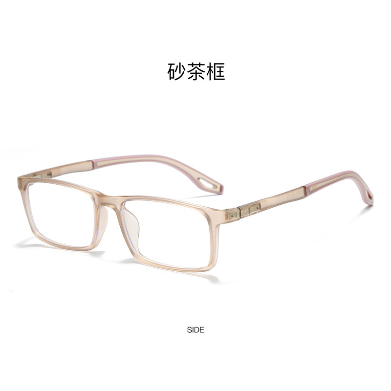 Marco de gafas deportivas colección TR90 anti-deslizante para hombres y mujeres, gafas de luz plana, gafas juveniles anti-luz azul