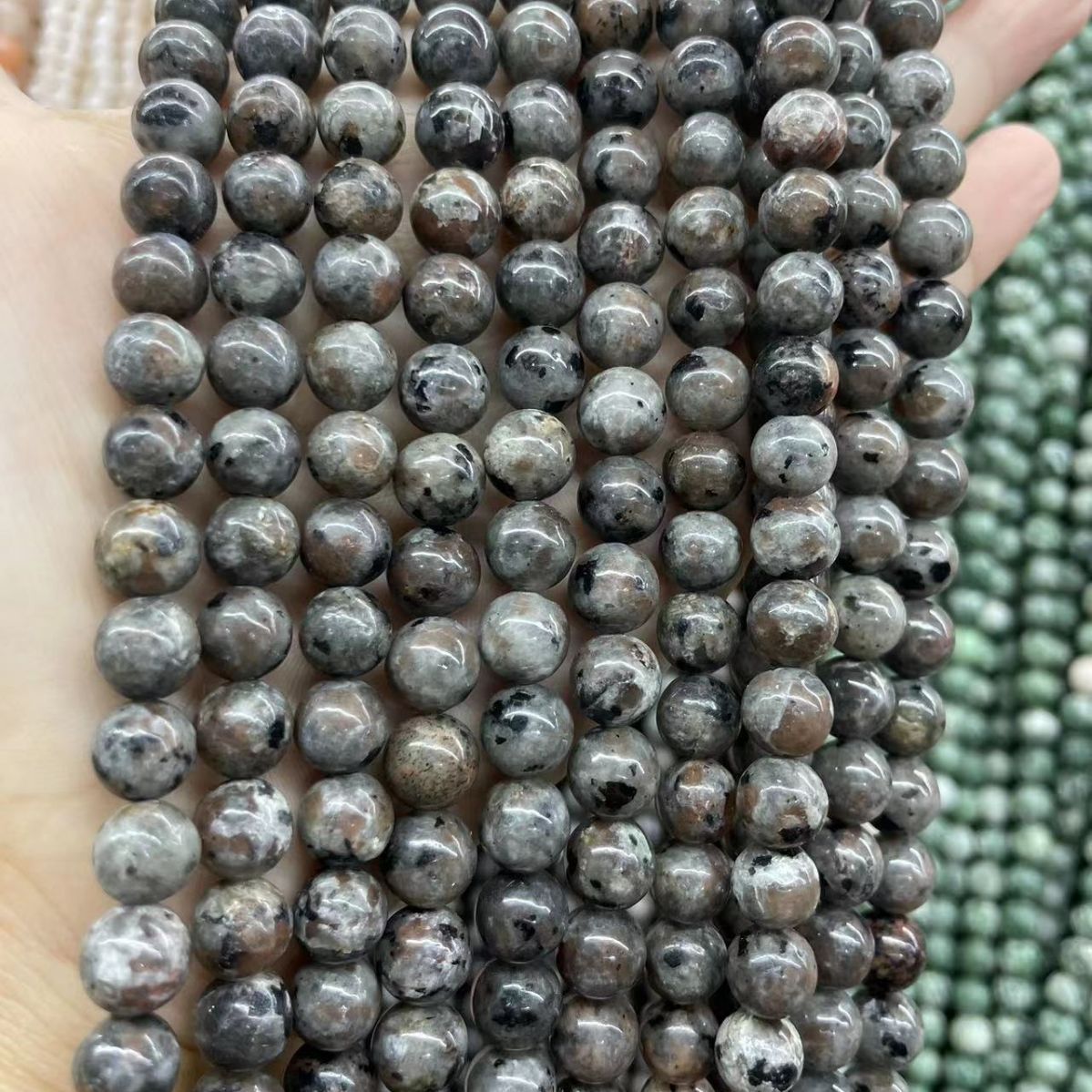 天然火焰石圓珠散珠 螢光手鍊diy飾品配件珠子廠家直供半成品批發
