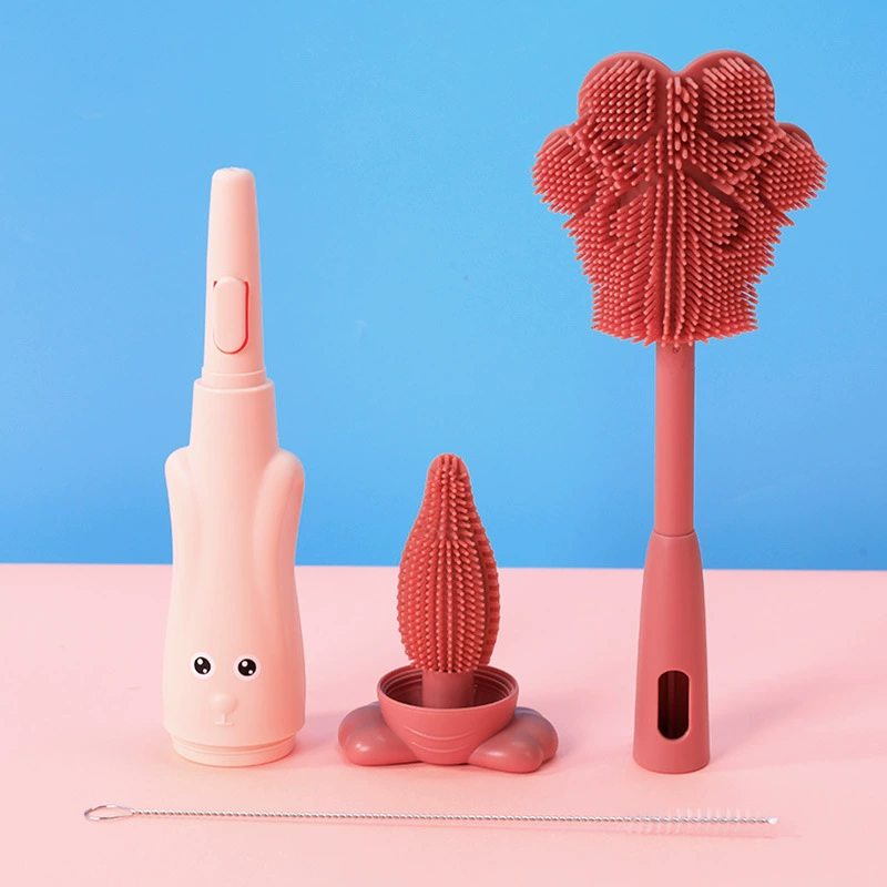 Bottle detergent, bottle brush, silicone pacifier, straw, three-in-one, (Physicals)