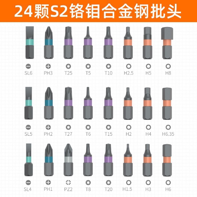 跨境棘轮螺丝刀套装24合一棘轮扳手高硬度S2钢家用起子螺丝刀套装|undefined