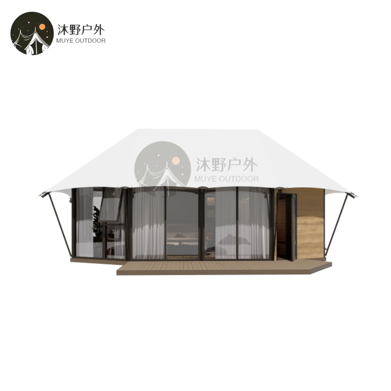 Muye red camping lujoso chalet gran alojamiento al aire libre hotel campamento tienda de campaña de lujo de alta gama hotel tienda de campaña