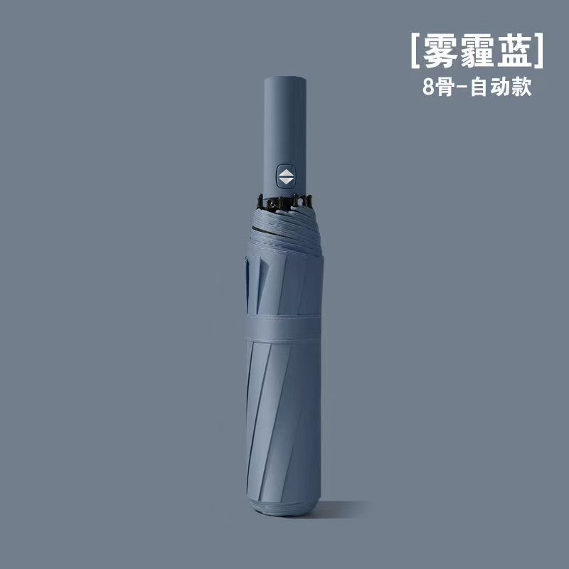 Mi 1, paraguas automático de 8 varillas, vinilo, color azul bruma.