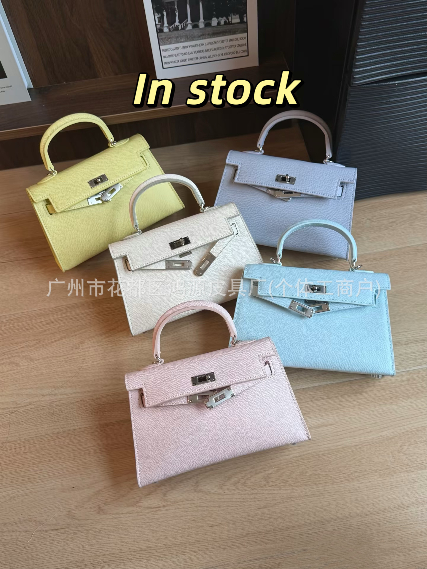 2026 New Mini Second Generation Kelly Bag, Palm Pattern Genuine Leather Women's Handbag, Fashionable Commuting Crossbody Shoulder Bag