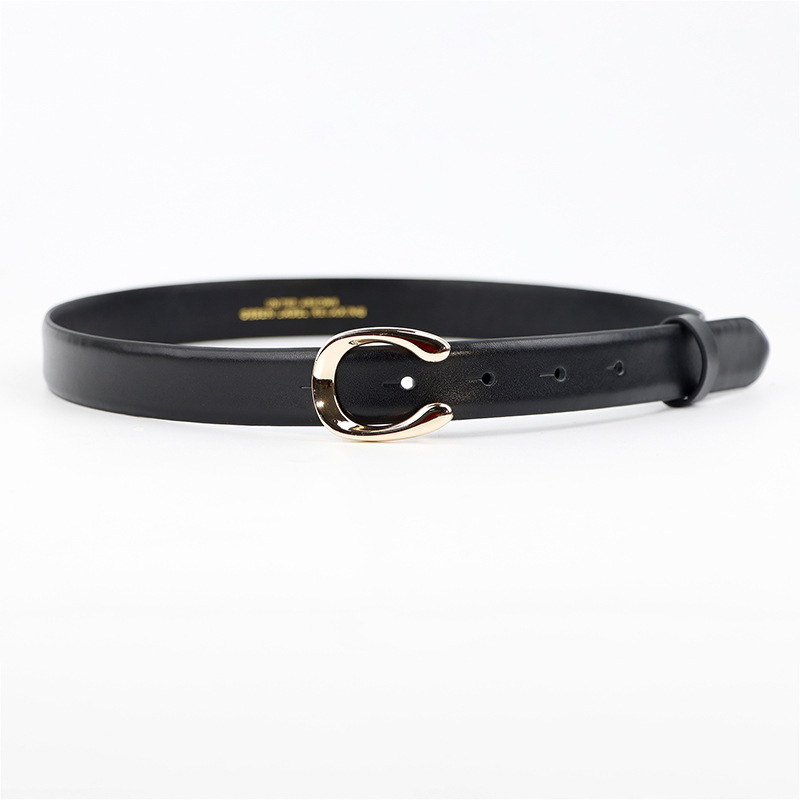2023 New Belt Women's Light Luxury High Grade C Buckle Leather Head Layer Cowhide Versatile Belt Decoration Suit Denim_voghion.com