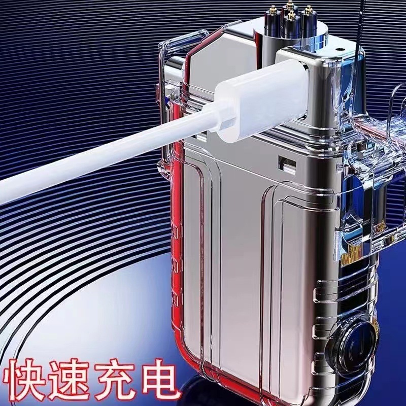多機能キーホルダーランプアークライター携帯照明灯作業灯強光懐中電灯付シガレットライター|undefined