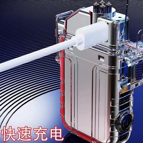 Multifunctional key chain light arc lighter portable lighting work light strong light flashlight with cigarette lighter