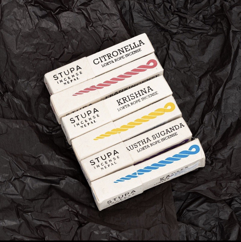 Nepal Handmade Yoga Meditation Rope Fragrance STUPA Himalayan Plant Material Purify Air Seten Home