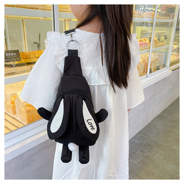 Girl's Medium Nylon Animal Cute Oval Zipper Crossbody Bag display picture 12