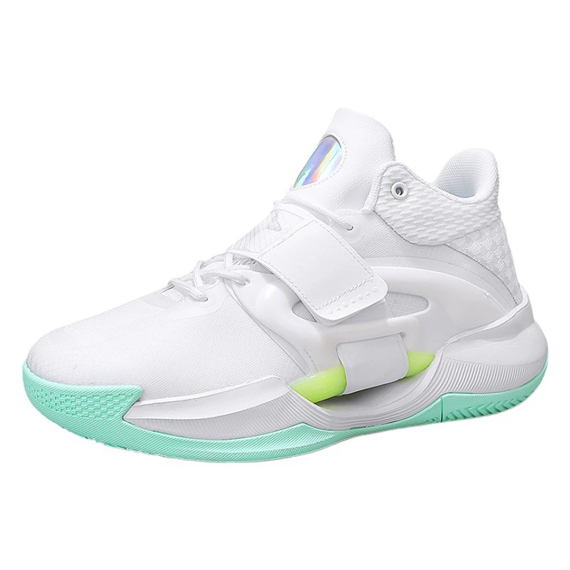 Новая сетчатая Баскетбольная обувь на липучке, практичная спортивная Студенческая обувь для подростков, тренировок в помещении и на открытом воздухе, обувь для родителей и детей