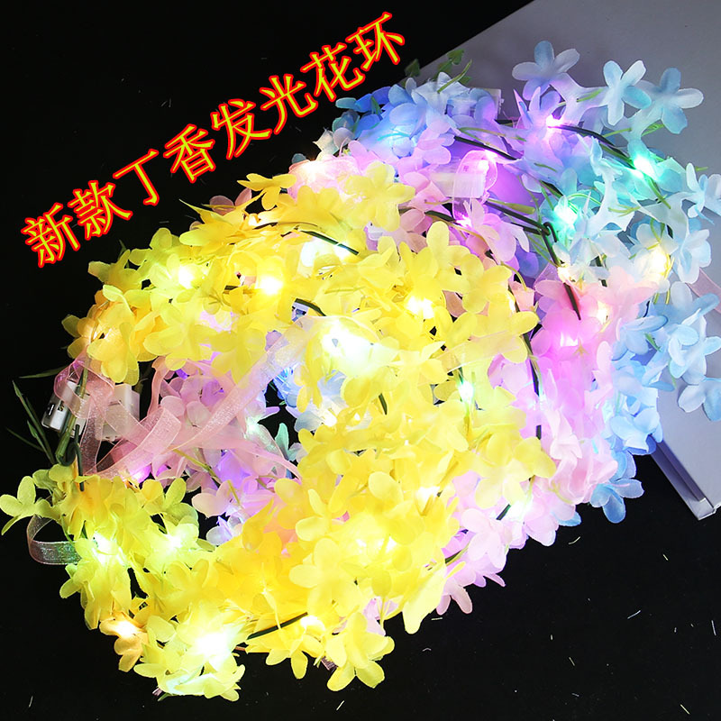 2024 nueva flor de clavo brillante guirnaldas turísticas foto toque escénico mercado nocturno puesto venta caliente de niñas bandas de cabeza