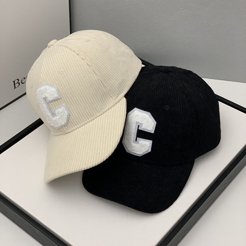 Mode Cord Baseball Kappe Damen Buchstabe C Snapback Hut Frauen Einkaufen Dress Up Einstellbare Casual Caps Hip Hop Hüte – Detail 6