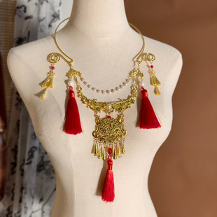 New Chinese Style Wreath Collar Antique Han Costume Wreath Wreath Collar Horse Face Skirt Ming Style Clothing Classical Tang Style Accessories
