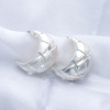 Silver needle, metal woven earrings, Japanese and Korean, silver 925 sample, European style