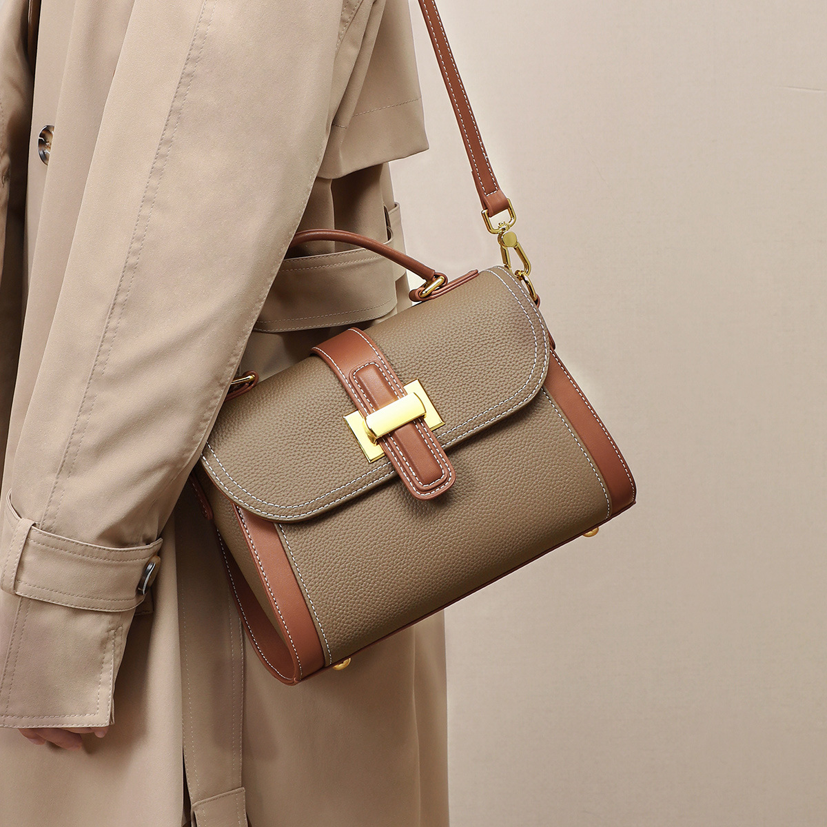 Women's 2026 Summer Crossbody Bag - Niche Luxury Versatile Shoulder Handbag Genuine Leather Purse - Thumbnail 2