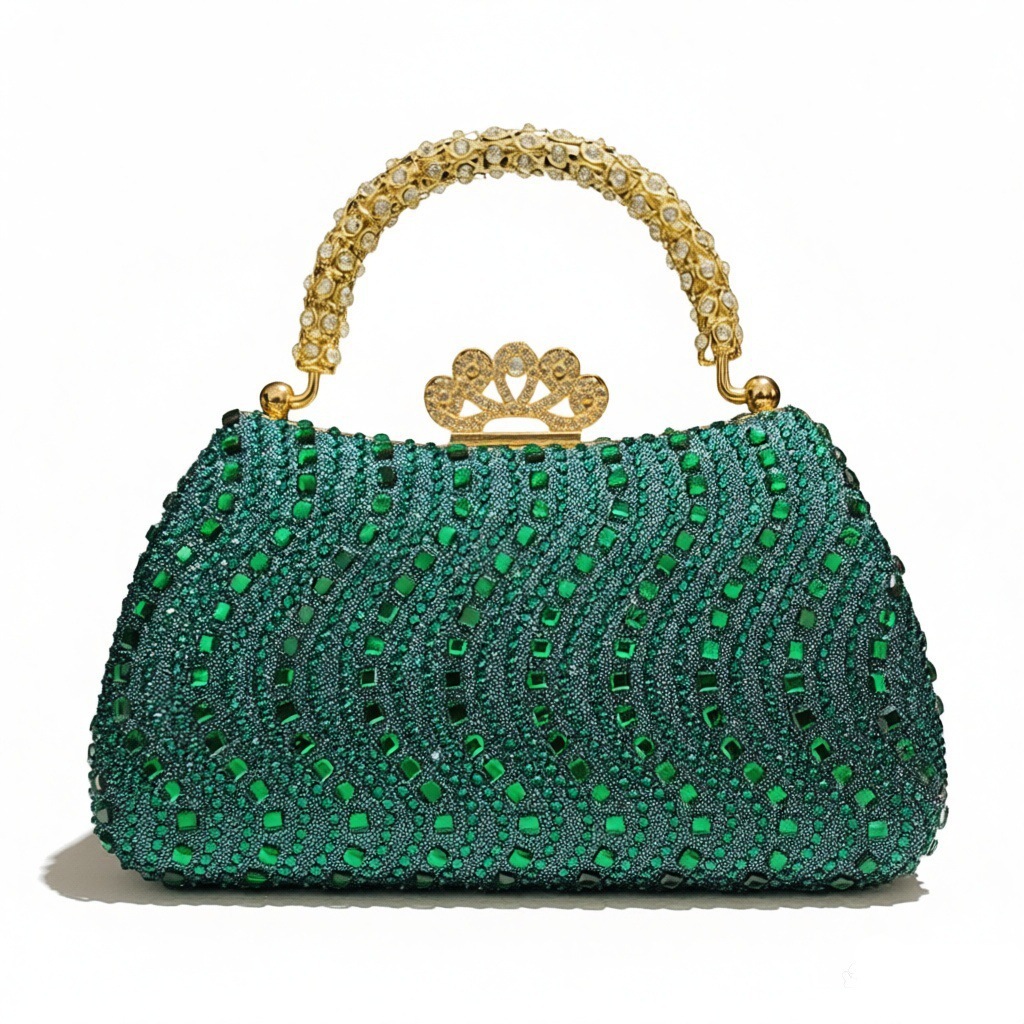 Elegante Abendtasche Mit Strasssteinen Für Damen_voghion.com