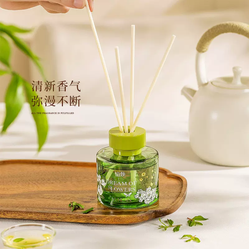 繁花梦境无火香薰精油家用室内空气清新剂藤条持久扩香除异味摆件