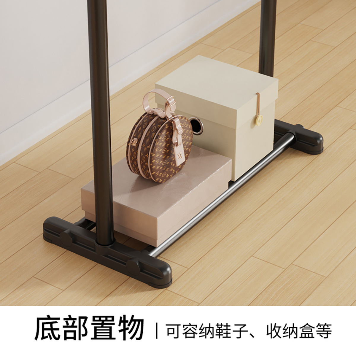 Percha de ropa transfronteriza piso de dormitorio de poste único y doble poste poste de ropa interior percha de ropa simple percha de ropa balcón percha de ropa doméstica