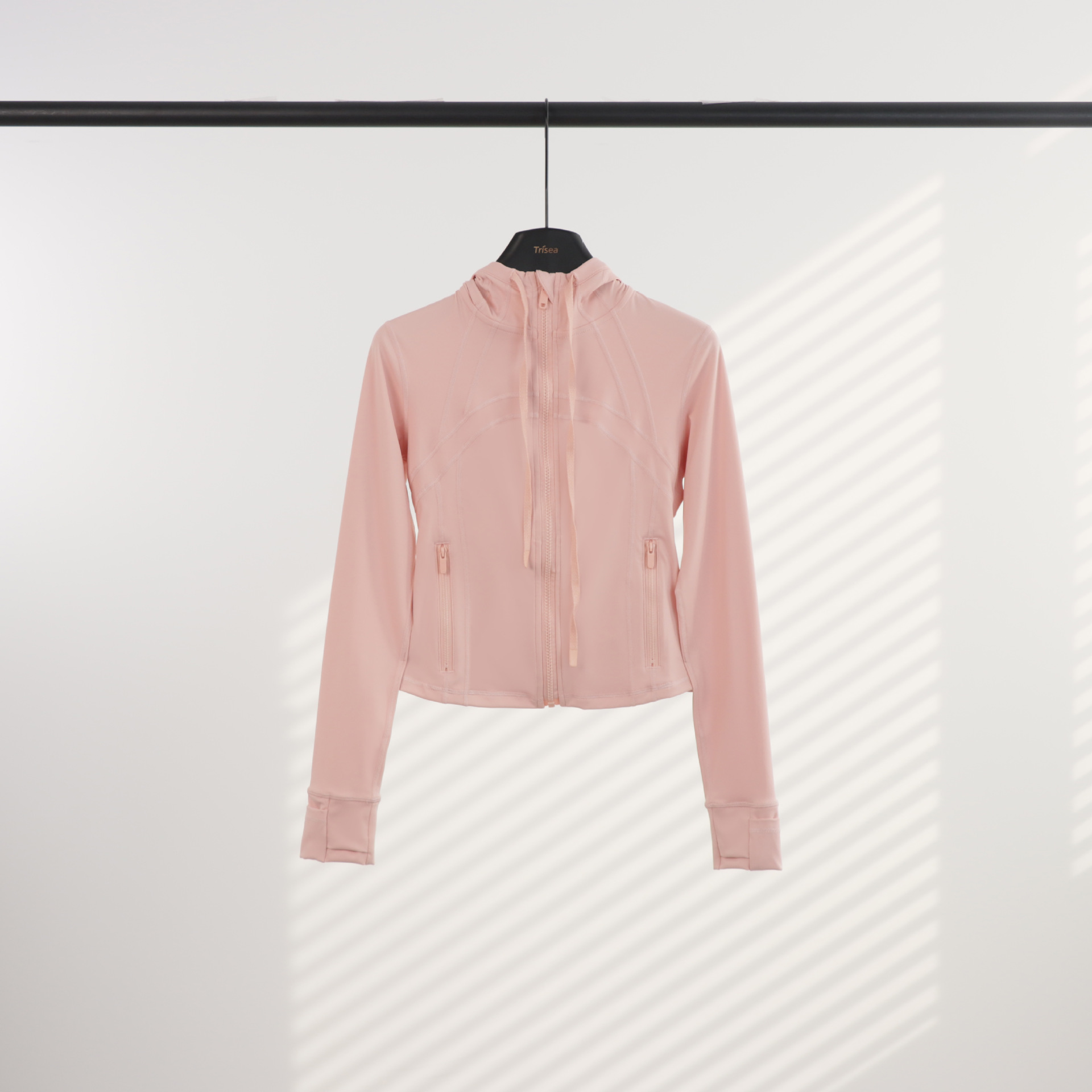 Women's Lightweight Hooded Zip-Up Jacket For Running, Yoga & Gym - Slim Fit Breathable Athletic Top With Moisture-Wicking Fabric​_ecoleips.com