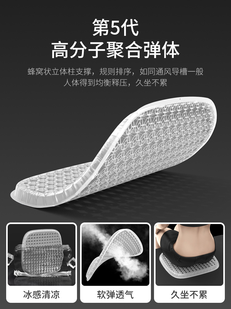 Car Seat Cushion for All Seasons, Special Co-Pilot Thickeneded Single Piece Memory Foam Ice Silk Booster Cushion Lumbar Cushion Seat Cushion