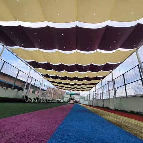 Courtyard Community Kindergarten Sunshade Swimming Pool Sunshade Telescopic Wave Outdoor Amusement Park Sunshade Top Awning