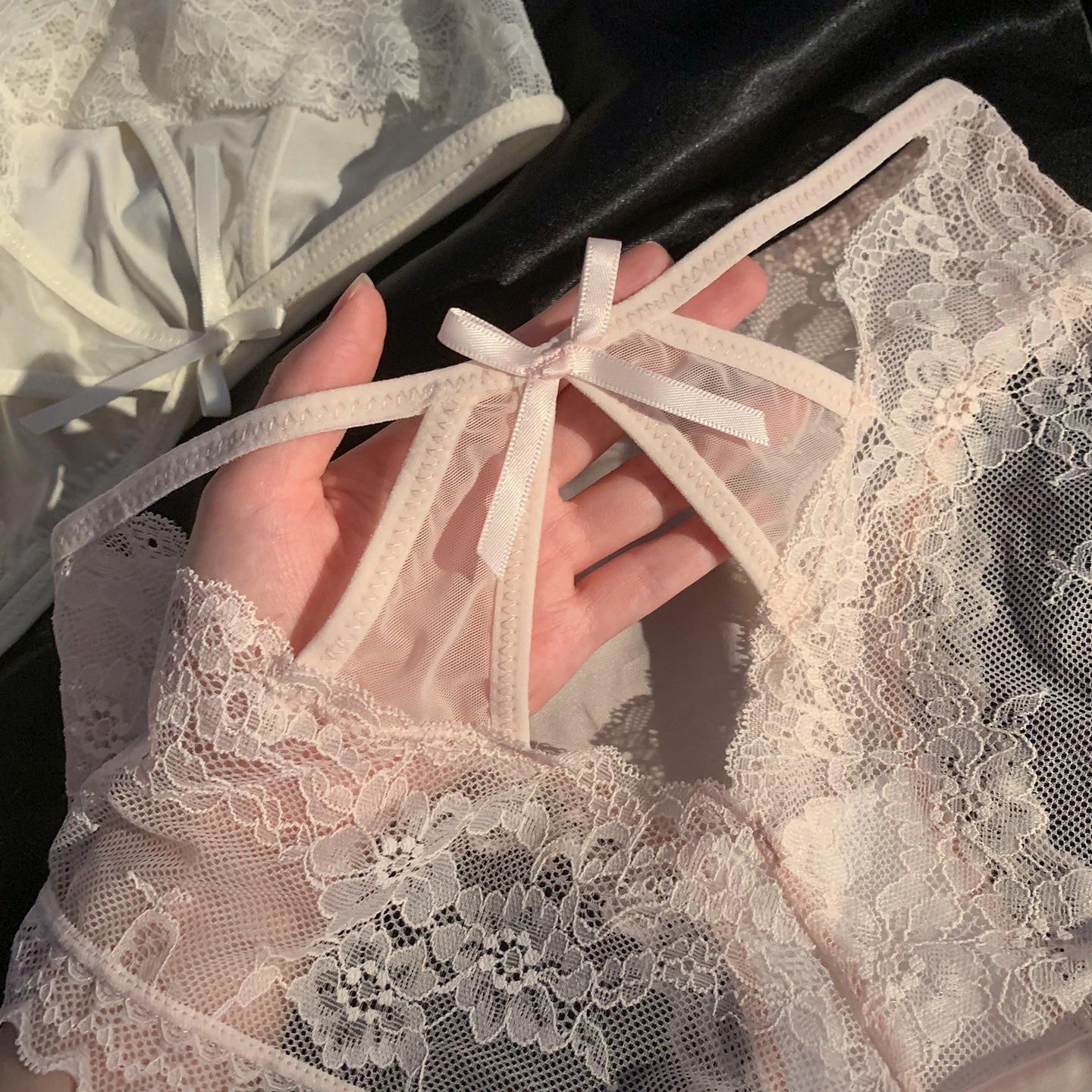 Fantástico de lace sueños ~ francés puro deseo delgado agujero de algodón puro entrepierna sexy pantalones de mujer image 4