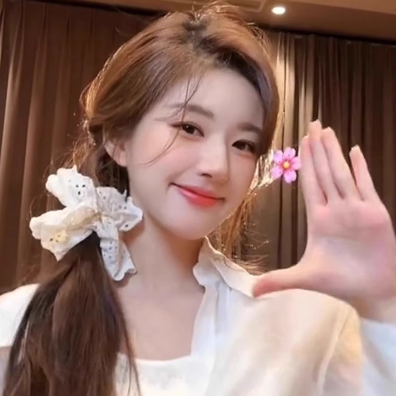 Encaje Encaje Encaje Encaje Encaje Rojo Mujer Red 2025 Nuevo Encaje Encaje Cuerda para la cabeza Cuerda para el cabello de alta elasticidad Tazo de banda de goma para el cabello