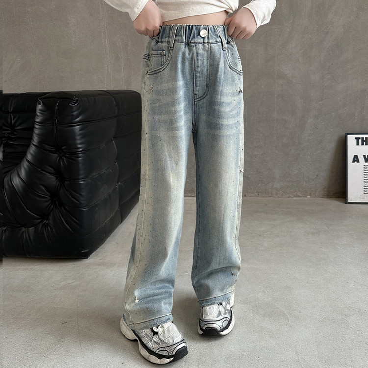 Jeans con strass, nuovi jeans europei e americani per bambini_voghion.com