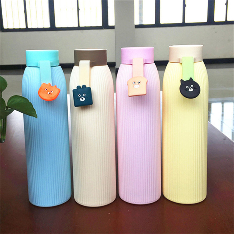 Star striped cup cartoon animal head han...