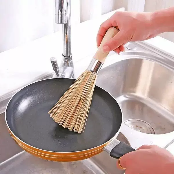 Old-fashioned Bamboo Pot Brush Pot Artifact Handmade Bamboo Brush Cooking Broom Pot Washing Household Kitchen Non-stick Oil Bamboo Pot Brush