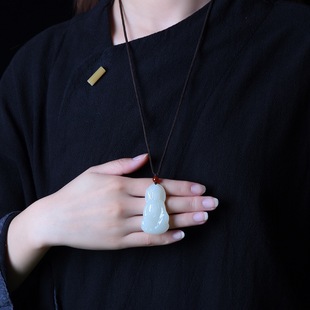 Xinjiang Hetian Jade Sheetfat Jade Men's Guanyin Pendant Jade Pendant Maitreya Buddha Jade Buddha Male Female Ice Couple Pendant