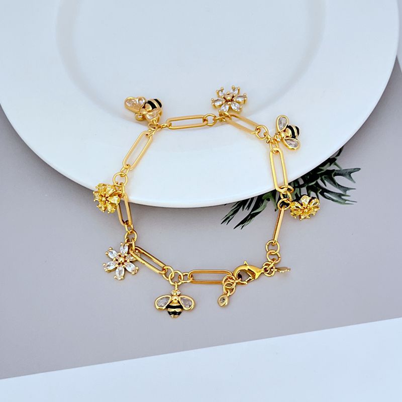 Fashionable elegant stone inlay with zircon