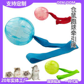 仓鼠跑球牵引绳绒布织带拎挂小宠物外出笼子跑轮遛鼠外带造景玩具