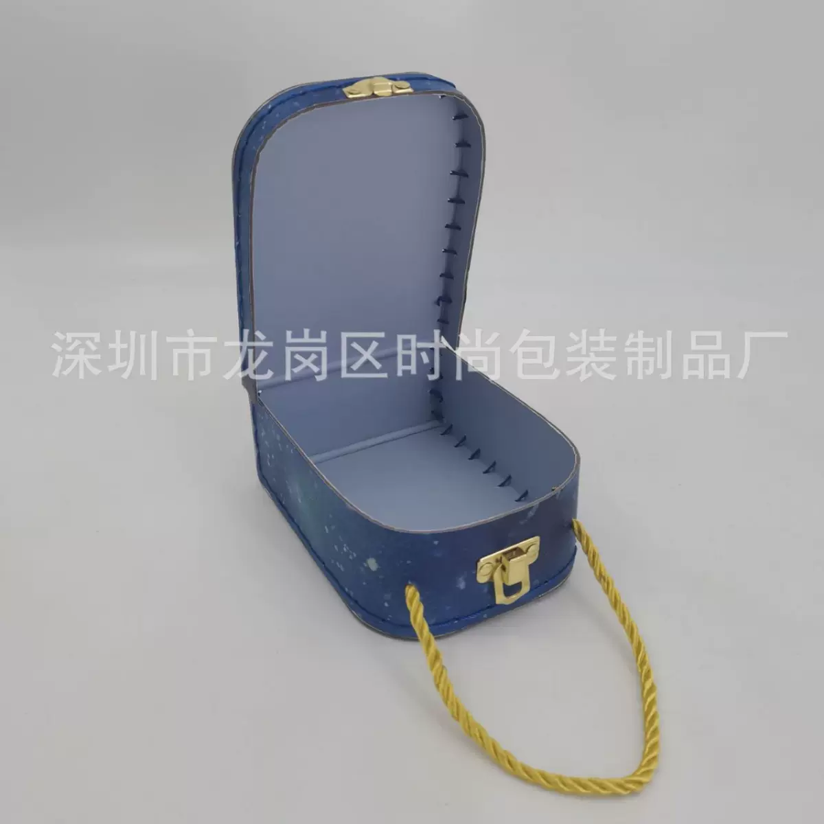 出口全球供应亚马逊高档彩色穿线手提箱 童玩具礼物箱 包装手提盒