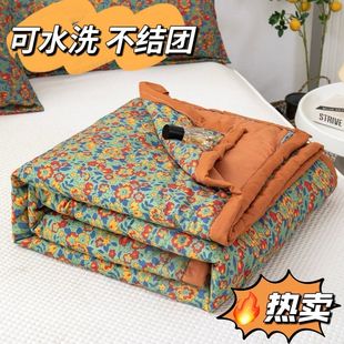Summer Cool Quilt Double Single Kidsren's Thin Summer Spring & Fall Washed Cotton Air-Conditioned Quilt Machine Washable Quilt Summer Quilt