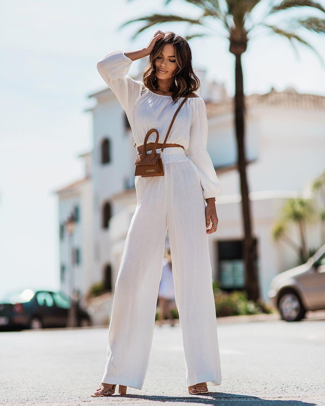 Spring, Autumn Season Holiday Daily Women's Sexy Streetwear Solid Color Polyester Pleated Pant Co-ord Set Pants Sets
