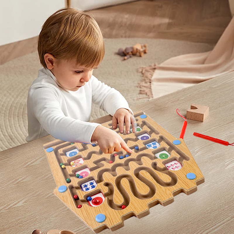 Laberinto magnético para niños juguete imán pluma laberinto juego interactivo entre padres e hijos educación temprana juguetes para niños pequeños al por mayor