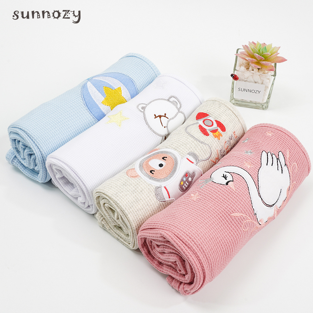 Manta de algodón para niños Sunnozy europeo y americano INS recién nacido manta multiusos Four Seasons manta fábrica al por mayor