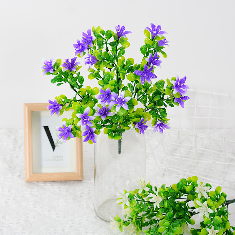 家居裝飾仿真花 百合花 四葉草 婚慶花藝配材塑料花插花百合花