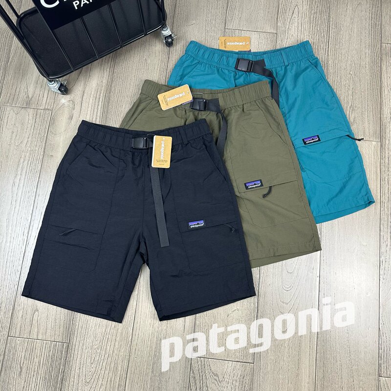 American Retro P@Ta Patagonia American-Style Small Logo Shorts Men's Casual Sports Workwear Straight-Leg Five-Point Pants American Retro P@Ta Patagonia American-Style Small Logo Shorts Men's Casual Sports Workwear Straight-Leg Five-Point Pants