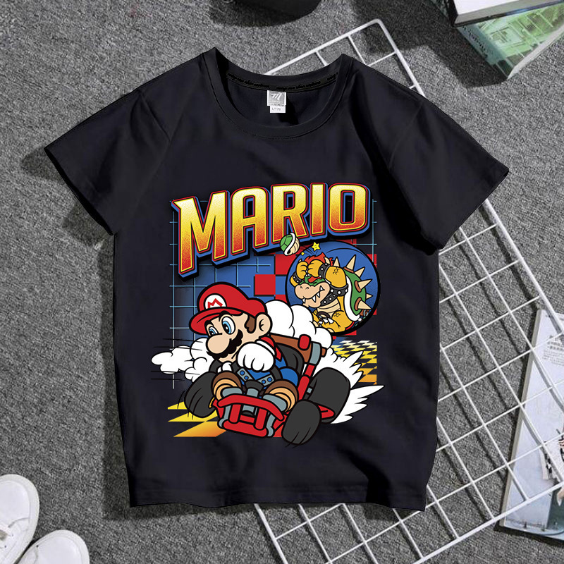TT1167 Super Mario Mario game Cartoon parent-child suit male and female student mom and dad T-shirt short sleeve TT1167 Super Mario Mario game Cartoon parent-child suit male and female student mom and dad T-shirt short sleeve