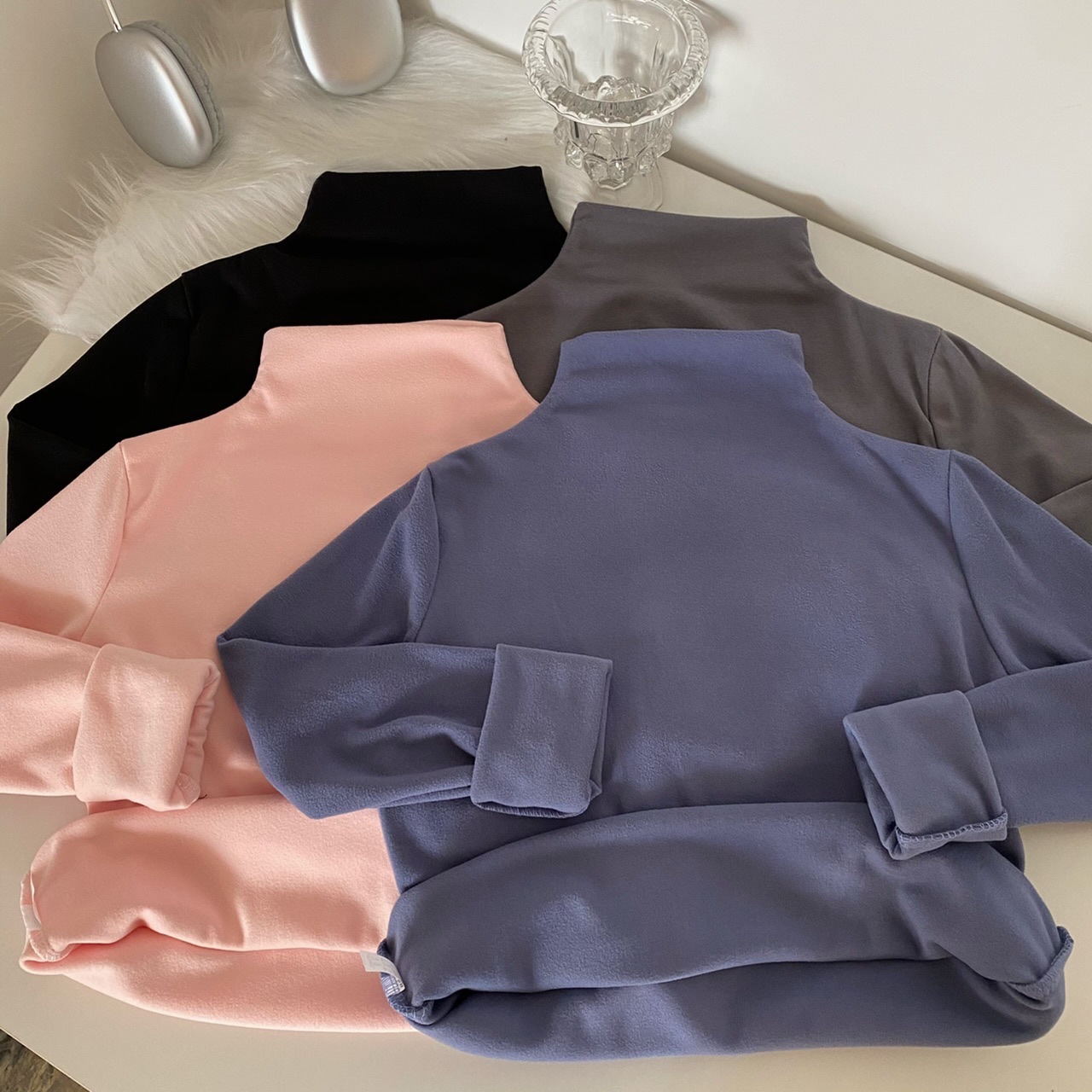 金韩针织衫女半高领打底衫小香风内搭秋冬羊绒加绒毛衣2025年包邮